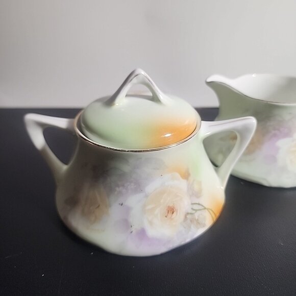 Z S & Co Bavaria Porcelain Sugar Bowl & Creamer Set Signed - Picture 2 of 14